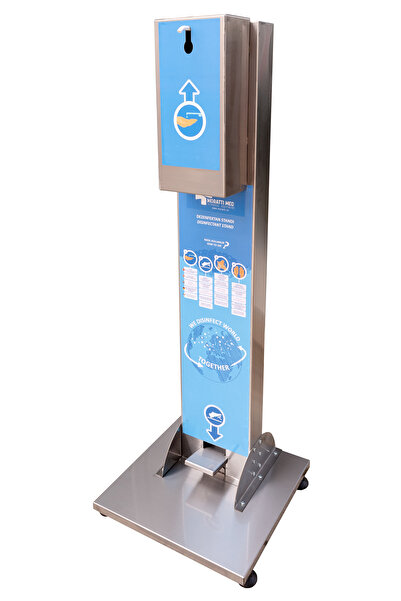 Moratti România Stand cu dispenser dezinfectant Moratti, actionare la pedala,...