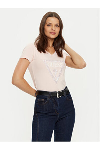 Guess Γυναικείο T-Shirt Μπεζ W5RI21J1314