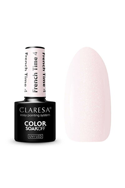 Claresa Kalıcı Oje French Time Yarı Şeffaf Parıltılı Açık Pembe 04 5gr