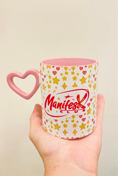 Namgo Manifest Dream Pink Heart Porcelain Mug Cup