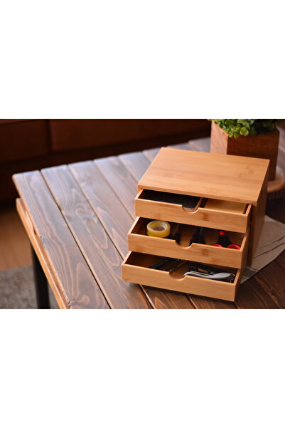 Bambum Bamboo Montana Desktop Organizer Drawers