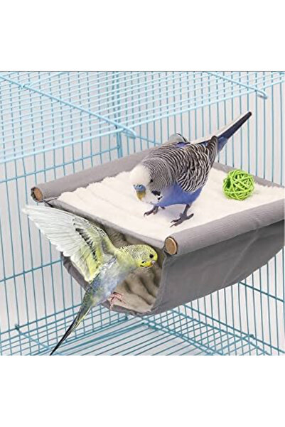 GND PET Kuşlar İçin Kuş Yatağı Ve Kuş Çadırı. Muhabbet Ve Sultan Papağanları İçin Tünekli Çift Katlı Yatak