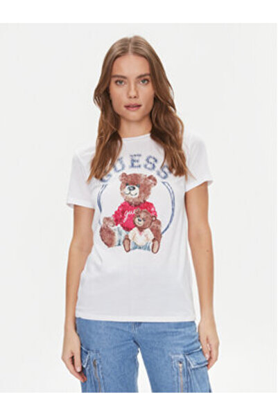 Guess Γυναικείο T-Shirt Λευκό W4RI86K9SN1