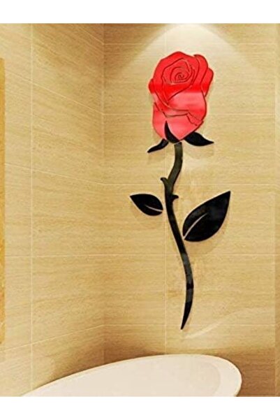 Emaazz LLC Rose Flower 3D Acrylic Wall Art – DIY Modern Acrylic Wall Decorati...