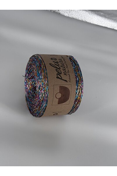 dmtbutik METALİK KAĞIT İP PELUR NATURA SİMLİ POLYESTER ÇANTA SUPLA NAKIŞ ŞAPK...