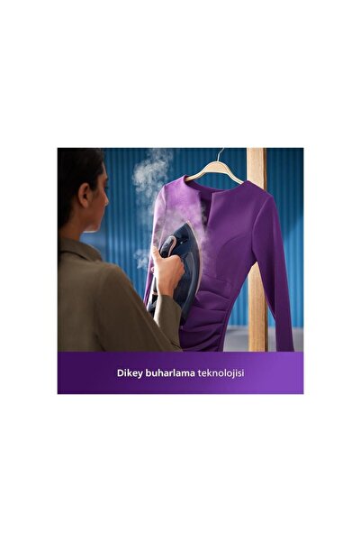 Philips 8000 Serisi Azur Buharlı Ütü, 3000W, 260 g Turbo Şok Buhar, Sıfır Yan...