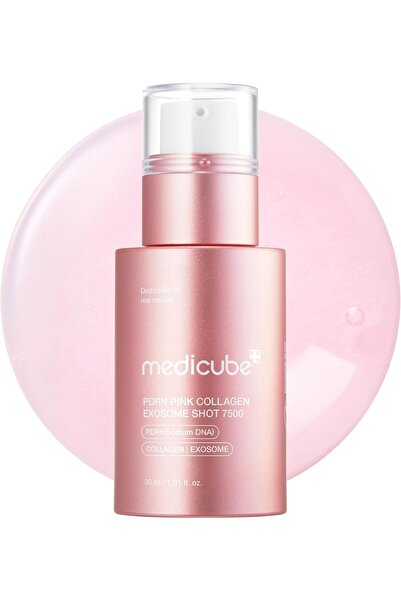 Medicube Collagen مصل ميديكوب بي دي آر إن بينك كولاجين إكسوزوم شوت 7500 جزء في المليون - معزز سائل للبشرة، 1.01 أونصة سائلة