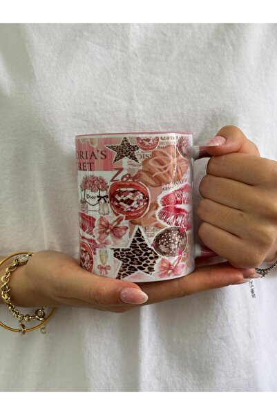 Ceribo Co. Baskılı Porselen Kupa Leopar temalı baskılı çay ve kahve kupası