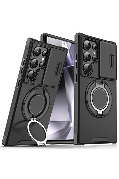 Generic ZeeNest Samsung Galaxy S24 Ultra Slide Camera Cover Case, Soft Touch, Super Strong Magnetic, 360° R