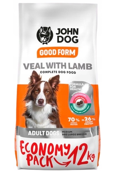 Other Hrană uscată JOHN DOG pentru câini de rase medii și mari, carne de vițe...