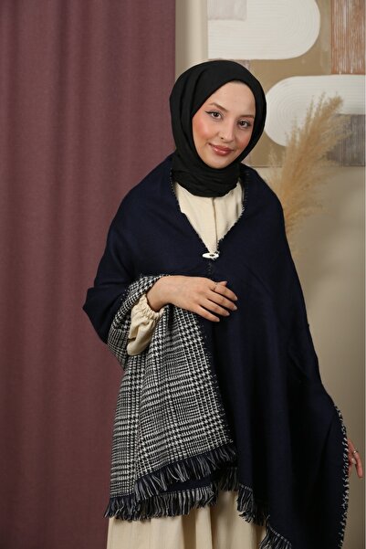 mim eşarp Şal de umăr în carouri cu două feţe