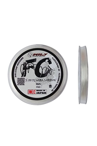 Wily خيط صيد فلوروكربون FC بسمك 0.405 مم وطول 50 متر