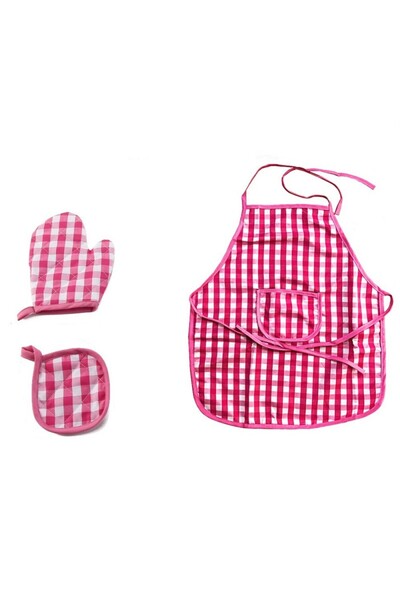 PROCART Kids Chef Set, Apron and Cooking Utensils, 8 Pieces