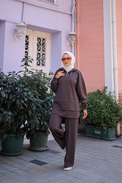 By Pommes Life Women's Oversize Tunic Pantalon 2-Piece Set