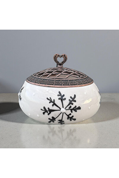 İlbay Çini Takı Black Snowflake Poyraz Sugar Bowl