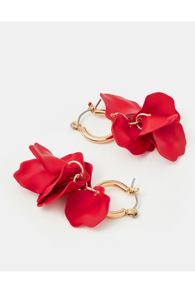 Accessorize BELLA FLOWER SHORT DROP Red