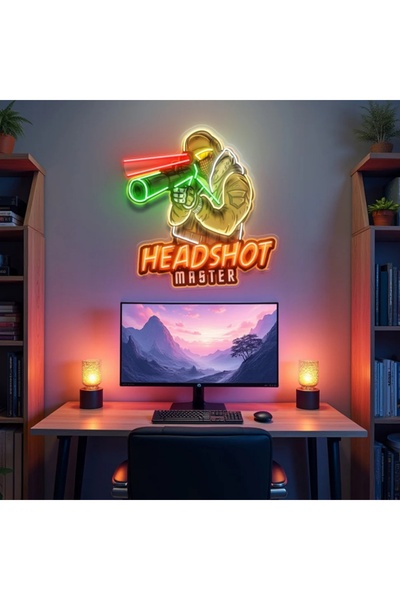 KAMER NEON LED IŞIKLI POP ART GAMER TABLO