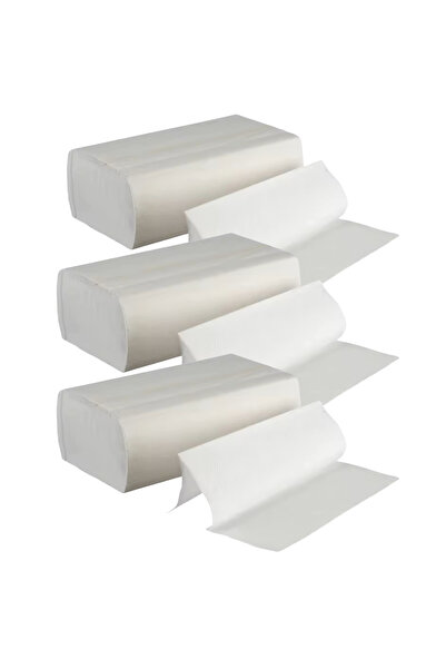 LYOBEST Set 3x Servetele Pliate in V, albe, 2 straturi, 21x23 cm, 150 buc/pachet