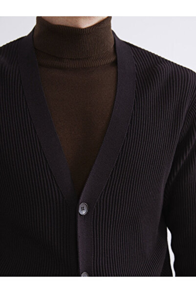 LC Waikiki Sparkling Selections from Shining Store |   Standard Mold V-Neck Men's Knitwear Cardigan