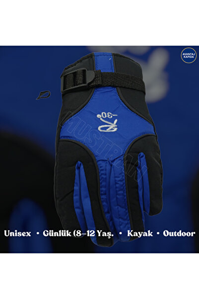 Mustran Junior Alpine Serisi Çocuk Kar Kayak Eldiveni – Su Geçirmez, Kürklü, 8–12 Yaş Unisex Outdoor