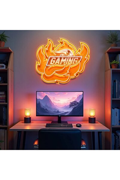 KAMER NEON LED IŞIKLI POP ART GAMİNG TABLO