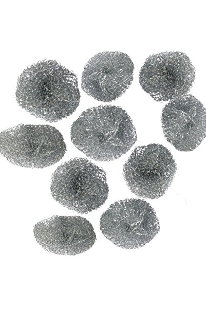 LYOBEST Set of 10 stainless steel wire spiral sponges for cleaning pots and pans
