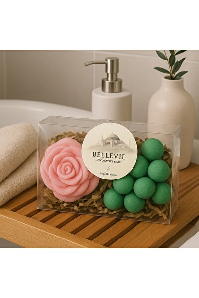 Handmade Bellevie üzüm salkımı sabun hediye paketi
