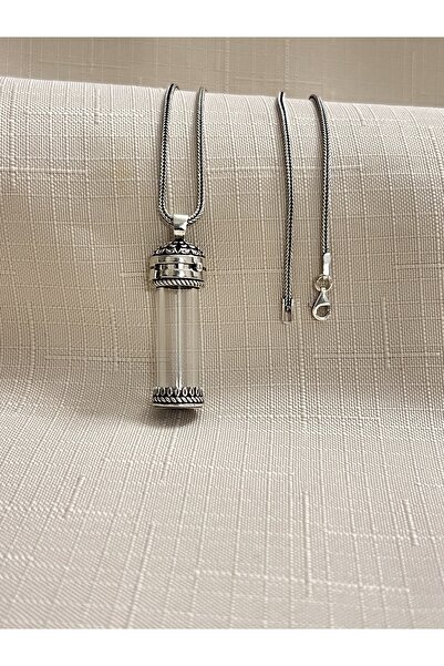 ED CAESAR TÜP MODEL İÇİ AÇILIR TİLKİ KUYRUĞU ZİNCİR 925 AYAR CEVŞEN KILIFI KOLYE