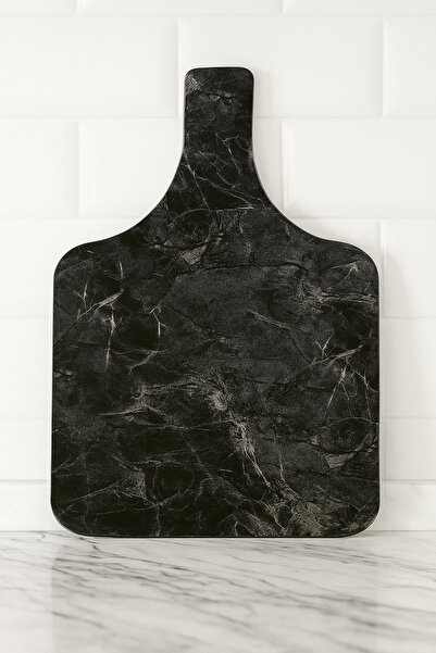 Store Mermer Desenli Cam Kesme Tahtası - 25x35 - Isıya Dayanıklı Kırılmaz Kes...