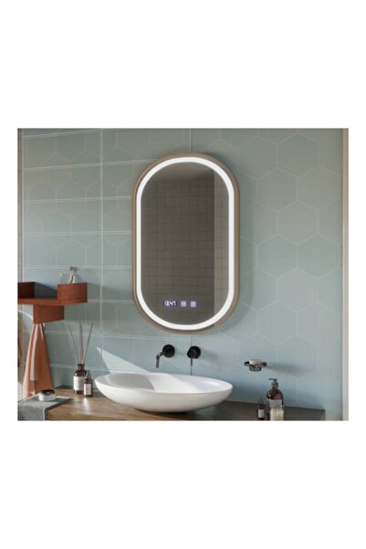 OPTIM DEKO Oglindă tactilă cu LED, sistem de dezaburire, ceas și temperatură ...