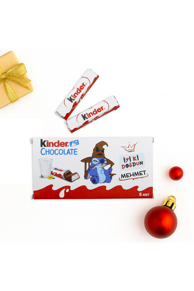 repro design Kişiye Özel İsimli Kinder Çikolata Kutusu – 8’li Orijinal Çikola...