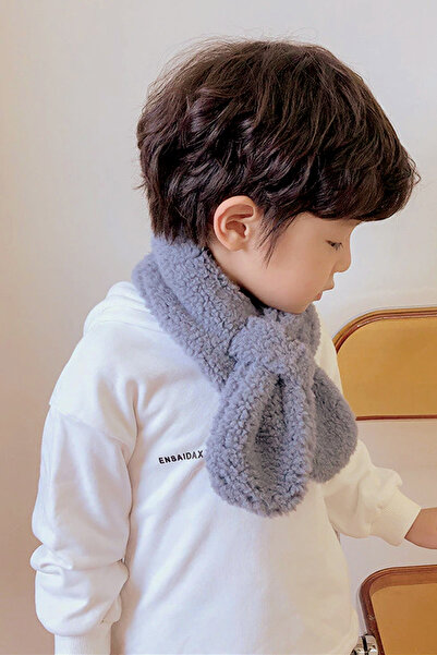 Leiste Woof Children's Scarf Plush Scarf Windproof Fleece Neck Collar Shawl
