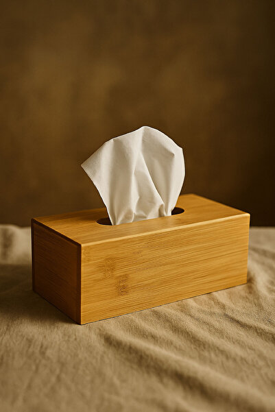 dandeliondesign Scandinavian Style Bamboo Tissue Box – İskandinav Tarzı Bambu...