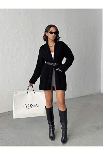 Nosia Cardigan tricotat cu guler șal pentru femei