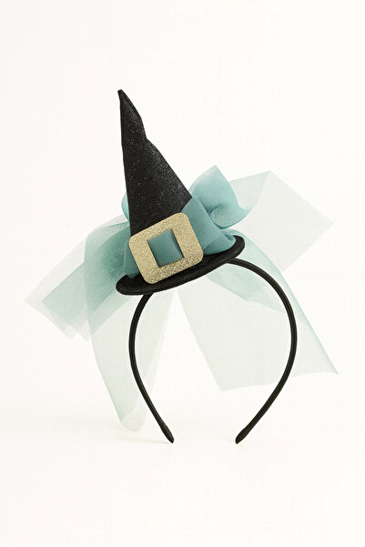 LOGO AKSESUAR Κοριτσίστικη στέμματα αποκριών με θέμα το μαύρο καπέλο μάγισσας