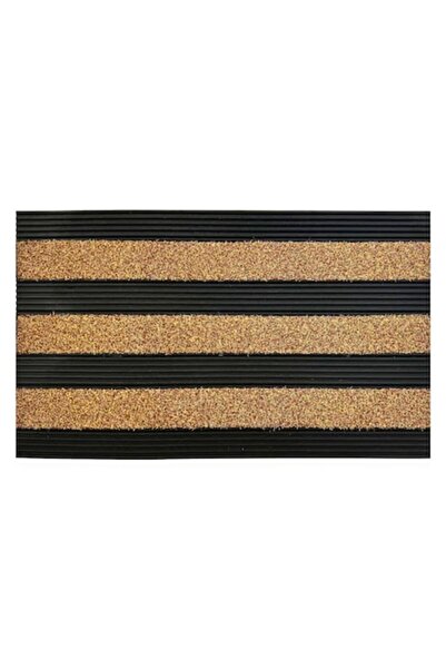 OPTIM DEKO Modern entrance doormat, rubber and polyethylene, highly durable, Brown, 76x46 cm, DM05
