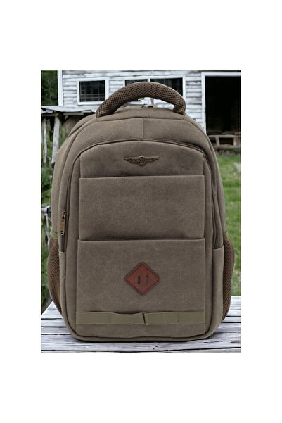OEM Multifunctional backpack, linen-like textile M23301, 45x32x17 cm, green