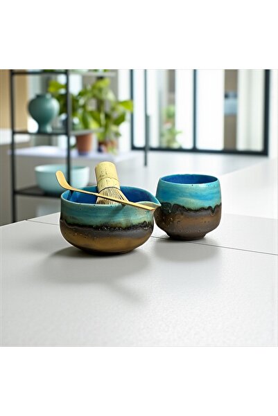 My Matcha Bowl El Yapımı Seramik Matcha Kasesi Chawan ve Bardağı Yunomi