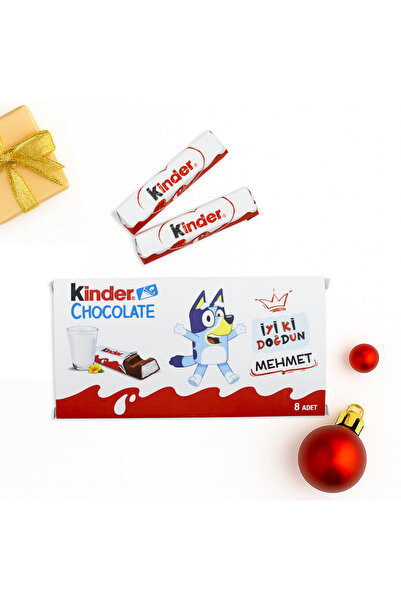 repro design Kişiye Özel İsimli Kinder Çikolata Kutusu – 8’li Orijinal Çikola...