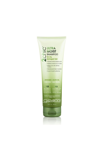 Giovanni Cosmetics Sampon hidratant cu ulei de masline pentru par deteriorat Giovanni 2Chic Moist Avocado 250ml