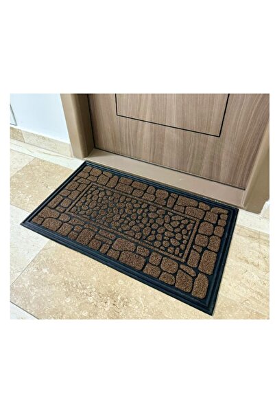 OPTIM DEKO Entrance Mat, Durable, Rubber and Polyethylene, DM12, 75 X 45 cm, Dark Brown