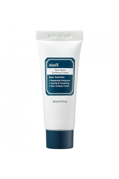 Dear Klairs Cremă de față hidratantă și calmantă Klairs Rich Moist, 20 ml