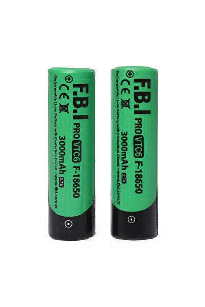 Epilons F.B.I Vtc6 650 3.7V 3000Mah 30A Li-Ion Şarjlı Pil + Pil Taşıma Kutusu...