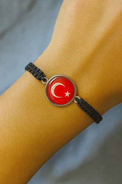 Herşey Nota سوار يونيسكس برباط قابل للتعديل مع شكل العلم التركي ونجمة القمر -...