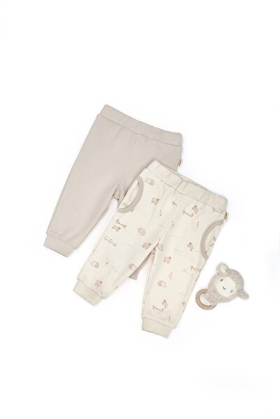 BabyCosy Organic Wear Bebek 2'li Pantolon,%100 Organik Pamuk,Bebek ve Yenidoğ...