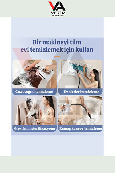 auhma Profesyonel Buharlı Temizlik Makinesi – 3 Bar Basınç, 20 Saniyede Hazır, 110°C