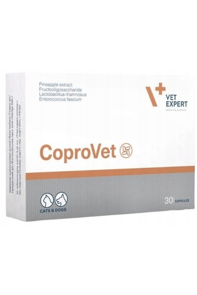 Other COPROVET elimină cauzele consumului de fecale. Expert veterinar PENTRU CÂINI ȘI PISICI 30 capsule.