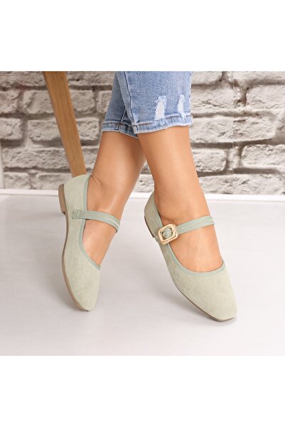 ALI Women's Green Suede Ballerinas Anerla, 38