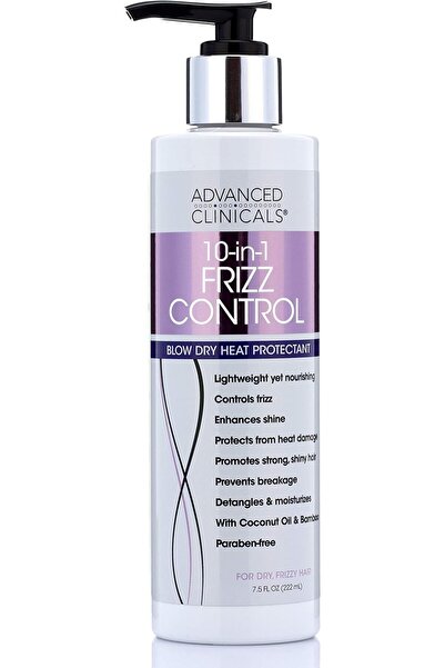 NONAMEE كريم الشعر المرطب والمضاد للتجعد والحماية من الحرارة ١٠ في ١ من أدفانسد كلينيكالز (جوز الهند والخيزران)