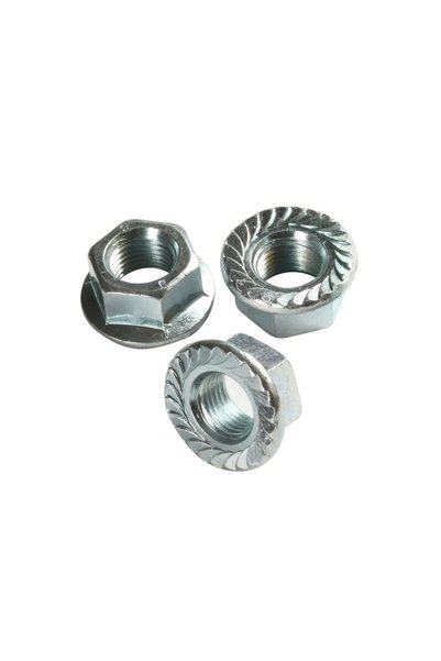 NW NessiWorld Hexagonal Flange Nut M10 - 10 Pieces
